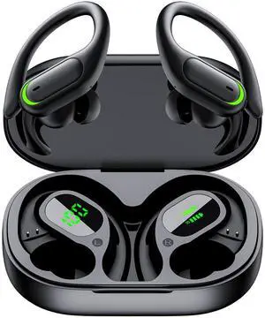 Poounur Wireless Earbuds 80hrs Playtime, Wireless Charging Case Digital Display Sports Ear Buds with Earhook, Deep Bass IP7 Waterproof Over-Ear Earphones Poounur Wireless Earbuds 80hrs Playtime, Wireless Charging Case Digital Display Sports Ear Buds with Earhook, Deep Bass IP7 Waterproof Over-Ear Earphones