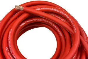 Resilient Sounds 1/0 Premium High Conductivity Copper Car Audio Wire-Minimum 99.9% Pure Copper Made in The USA (RED, 50FT Length) Resilient Sounds 1/0 Premium High Conductivity Copper Car Audio Wire-Minimum 99.9% Pure Copper Made in The USA (RED, 50FT Length)
