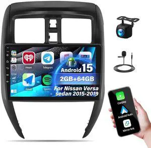 Android 15 4-Core+64G Car Stereo for Nissan Versa Sedan 2015-2019 Radio Wireless Carplay Android Auto, 10.1 Touchscreen Car Radio GPS Navigation/Mirror Link/Bluetooth EQ/FM/RDS Radio+Backup Cam Android 15 4-Core+64G Car Stereo for Nissan Versa Sedan 2015-2019 Radio Wireless Carplay Android Auto, 10.1 Touchscreen Car Radio GPS Navigation/Mirror Link/Bluetooth EQ/FM/RDS Radio+Backup Cam
