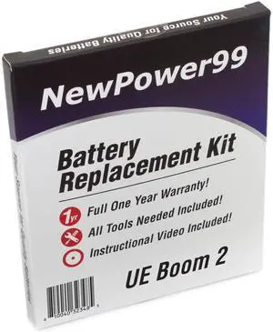 NP99sp Battery Replacement Kit for UE Boom 2 with Tools, Video Instructions and Long Life Battery from NewPower99 NP99sp Battery Replacement Kit for UE Boom 2 with Tools, Video Instructions and Long Life Battery from NewPower99