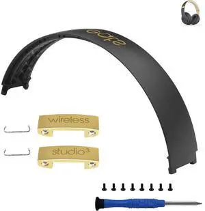 Studio 3 Replacement Headband & Hinge Replacement for Beats Studio3 Headphone,Durable Parts Accessories Repair Kit Set(Gray Gold) Studio 3 Replacement Headband & Hinge Replacement for Beats Studio3 Headphone,Durable Parts Accessories Repair Kit Set(Gray Gold)