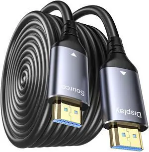 8K Fiber Optic HDMI Cable 50FT, 48Gbps HDMI 2.1 Cable Ultra High Speed 8K@60Hz,4K120Hz,HDCP 2.2&2.3, HDR10 Compatible with Fire Roku Apple HDTV,Monitor,Projecto PS5 Xbox etc. 8K Fiber Optic HDMI Cable 50FT, 48Gbps HDMI 2.1 Cable Ultra High Speed 8K@60Hz,4K120Hz,HDCP 2.2&2.3, HDR10 Compatible with Fire Roku Apple HDTV,Monitor,Projecto PS5 Xbox etc.