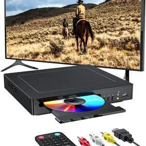 DVD Players for Smart TV with HDMI, DVD Players That Play All Regions, Simple DVD Player for Elderly, CD Player for Home Stereo System - Black DVD Players for Smart TV with HDMI, DVD Players That Play All Regions, Simple DVD Player for Elderly, CD Player for Home Stereo System - Black