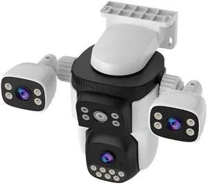 EVERSECU Triple Lens WiFi PTZ Security Camera, Three Cameras in One, Side Cameras with Adjustable All-Angle Arm, 2K 360 View No Blind Spot, Auto Tracking, Spotlight, 2 Way Audio EVERSECU Triple Lens WiFi PTZ Security Camera, Three Cameras in One, Side Cameras with Adjustable All-Angle Arm, 2K 360 View No Blind Spot, Auto Tracking, Spotlight, 2 Way Audio