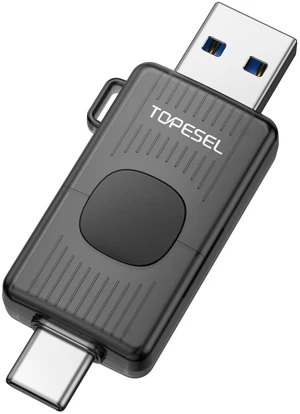 TOPESEL 256GB USB C Flash Drive USB 3.0 2-in-1 Thumb Drive Type C Memory Stick for iPhone 15/16/17 Smart TV Car Audio Smartphone Tablet (Black) TOPESEL 256GB USB C Flash Drive USB 3.0 2-in-1 Thumb Drive Type C Memory Stick for iPhone 15/16/17 Smart TV Car Audio Smartphone Tablet (Black)