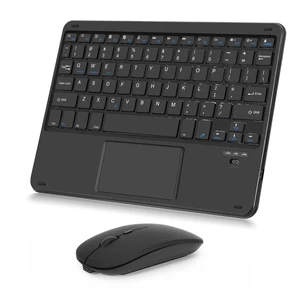 Nsyee Wireless Keyboard and Mouse Combo, Bluetooth Rechargeable Keyboard with Trackpad, Wireless Mouse with 2.4 GHz USB Receiver, Compatible with Tablet, Smartphone, Computer, Windows, i Nsyee Wireless Keyboard and Mouse Combo, Bluetooth Rechargeable Keyboard with Trackpad, Wireless Mouse with 2.4 GHz USB Receiver, Compatible with Tablet, Smartphone, Computer, Windows, i