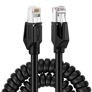 DRRI CAT6A 10Gbps High Speed Ethernet Cable PUR Double Shielded Drag Chain RJ45 Patch Cord High Flexibility Spring Retractable to 3M for Industrial Automation Security Camera Robot CNC Machine (5M) DRRI CAT6A 10Gbps High Speed Ethernet Cable PUR Double Shielded Drag Chain RJ45 Patch Cord High Flexibility Spring Retractable to 3M for Industrial Automation Security Camera Robot CNC Machine (5M)