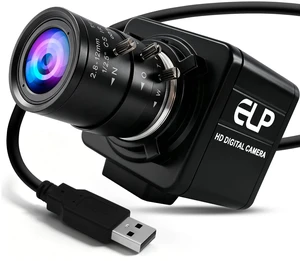 ELP Monochrome Global Shutter USB Camera, High Speed 640FPS Zoom Webcam ELP Monochrome Global Shutter USB Camera, High Speed 640FPS Zoom Webcam