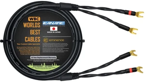WORLDS BEST CABLES 6 Foot - Canare 4S11 Audiophile Grade - HiFi Star-Quad Single Speaker Cable for Center Channel with Eminence Gold Spade Connectors WORLDS BEST CABLES 6 Foot - Canare 4S11 Audiophile Grade - HiFi Star-Quad Single Speaker Cable for Center Channel with Eminence Gold Spade Connectors