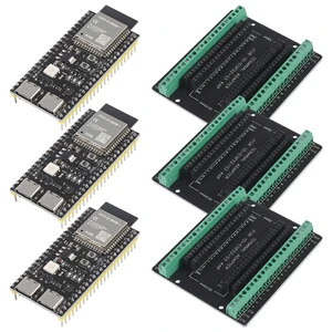 3Sets ESP32 S3 Development Board 2.4G WiFi BT Module Internet of Things ESP32-S3-WROOM-1 N16R8 MCU 44Pin 8M PSRAM with Esp32-S3 Expansion Adapter 3Sets ESP32 S3 Development Board 2.4G WiFi BT Module Internet of Things ESP32-S3-WROOM-1 N16R8 MCU 44Pin 8M PSRAM with Esp32-S3 Expansion Adapter