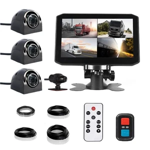 VSYSTO 4CH Backup Camera, 7.0'' Monitor Truck Dash Cam Vehicle DVR Front & Sides & Rear VGA Camera for Semi Trailer Truck Van Tractor RV with Infrared Night Vision Lens VSYSTO 4CH Backup Camera, 7.0'' Monitor Truck Dash Cam Vehicle DVR Front & Sides & Rear VGA Camera for Semi Trailer Truck Van Tractor RV with Infrared Night Vision Lens