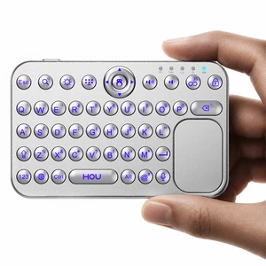 HOU Mini Bluetooth Keyboard, Magnetic Portable Touchpad& 7-Color Backlight HOU Mini Bluetooth Keyboard, Magnetic Portable Touchpad& 7-Color Backlight