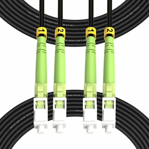 FibergagaOutdoor LC to LC OM5 Fiber Patch Cable Multimode TPU, 10M(33ft) FibergagaOutdoor LC to LC OM5 Fiber Patch Cable Multimode TPU, 10M(33ft)