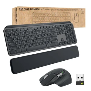 Logitech MX Keys Combo for Business Keyboard and Mouse - Graphite Logitech MX Keys Combo for Business Keyboard and Mouse - Graphite