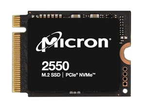 Micron 2550 512GB NVMe SSD, M.2 2230 PCIe Gen4 x4, M-Key (OEM New) Micron 2550 512GB NVMe SSD, M.2 2230 PCIe Gen4 x4, M-Key (OEM New)