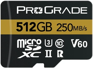 ProGrade Digital microSDXC UHS-II V60 Gold Memory Card (512GB) ProGrade Digital microSDXC UHS-II V60 Gold Memory Card (512GB)