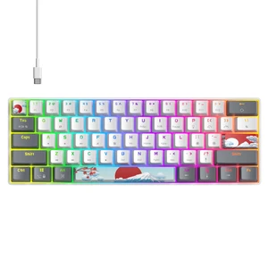 Ussixchare 60 Percent Gaming Keyboard Portable Wired Mechanical Keyboard Ultra Compact Keyboard RGB Backlit Red Switch for Windows PC Laptop Gamers(61 White) Ussixchare 60 Percent Gaming Keyboard Portable Wired Mechanical Keyboard Ultra Compact Keyboard RGB Backlit Red Switch for Windows PC Laptop Gamers(61 White)