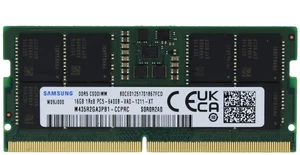 Samsung 16GB (1x16GB) DDR5 6400MHz PC5-51200 CSODIMM Clocked SODIMM 1Rx8 Single Rank CL52 1.1V 262-Pin Non ECC Unbuffered Laptop Notebook RAM Memory M435R2GA3PB1-CCP Samsung 16GB (1x16GB) DDR5 6400MHz PC5-51200 CSODIMM Clocked SODIMM 1Rx8 Single Rank CL52 1.1V 262-Pin Non ECC Unbuffered Laptop Notebook RAM Memory M435R2GA3PB1-CCP