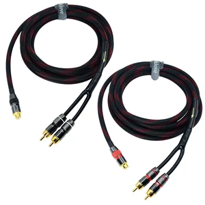 Arklove 3ft Shielded RCA Splitter Subwoofer Stereo Audio Video Cable 1 Female to 2 Male Dual Speaker Y Adapter Connector Extension Cord 24k Gold Plated(2 Pack) Arklove 3ft Shielded RCA Splitter Subwoofer Stereo Audio Video Cable 1 Female to 2 Male Dual Speaker Y Adapter Connector Extension Cord 24k Gold Plated(2 Pack)