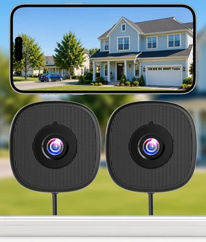 MISECU 2K No Drill Window Camera, Indoor Cameras for Home Security, 2 Pack MISECU 2K No Drill Window Camera, Indoor Cameras for Home Security, 2 Pack