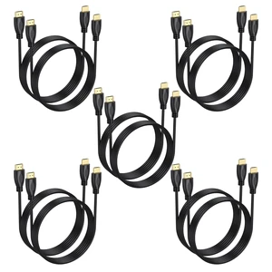 4K HDMI Cable 6FT/2M 10-Pack, HDMI 2.0 Cable 18Gbps, Flexible PVC Cable 4K HDMI Cable 6FT/2M 10-Pack, HDMI 2.0 Cable 18Gbps, Flexible PVC Cable