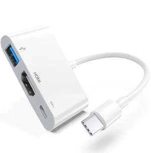 Apple USB-C Digital AV Multiport Adapter with HDMI 4K@120Hz & USB 3.2 & 100W Charging Port for iPhone 15/16/17, MFi Certified Type-C HDMI Converter for MacBook Pro/Air, iPad Pro, iMac and More (White) Apple USB-C Digital AV Multiport Adapter with HDMI 4K@120Hz & USB 3.2 & 100W Charging Port for iPhone 15/16/17, MFi Certified Type-C HDMI Converter for MacBook Pro/Air, iPad Pro, iMac and More (White)