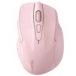 TECKNET Wireless Mouse, BT 5.0/2.4G, Silent 4800 DPI 6 Buttons, Pink TECKNET Wireless Mouse, BT 5.0/2.4G, Silent 4800 DPI 6 Buttons, Pink