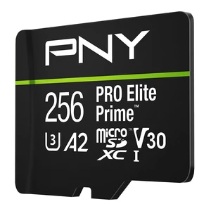 PNY 256GB PRO Elite Prime C10 U3 V30 A2 microSDXC Flash Memory Card PNY 256GB PRO Elite Prime C10 U3 V30 A2 microSDXC Flash Memory Card