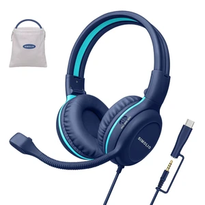 SIMOLIO-USB-C-Wired-Headphone for-School with Boom-Microphone & Mute Button SIMOLIO-USB-C-Wired-Headphone for-School with Boom-Microphone & Mute Button