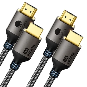 CONMDEX 16K HDMI 2.2 Cable 10ft 2Pack Designed for Stable High-Bandwidth Connections ^^ 96Gbps, 8K@120Hz 144Hz / 4K@240Hz, eARC, HDR & VRR ^^ Gaming Console, Graphics Card, TV, Monitor & Soundbar CONMDEX 16K HDMI 2.2 Cable 10ft 2Pack Designed for Stable High-Bandwidth Connections ^^ 96Gbps, 8K@120Hz 144Hz / 4K@240Hz, eARC, HDR & VRR ^^ Gaming Console, Graphics Card, TV, Monitor & Soundbar