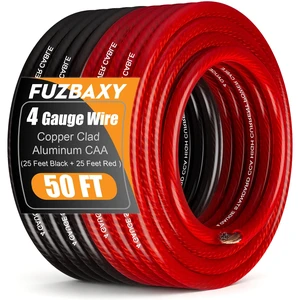 4 Gauge Battery Cable Wire Kit 50ft,4 Gauge Wire CCA Power & Ground Wire 4 Gauge Battery Cable Wire Kit 50ft,4 Gauge Wire CCA Power & Ground Wire