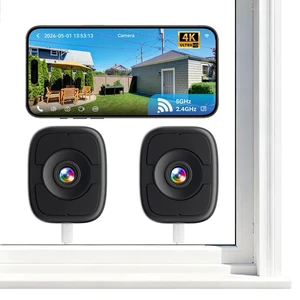 LongPlus 4K 8MP Window Camera 2Pack, WiFi6 Indoor Window Security Camera LongPlus 4K 8MP Window Camera 2Pack, WiFi6 Indoor Window Security Camera