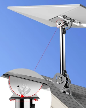 MUSVOH Starlink Roof Mount Gen 3/V3 Standard Dish, 304 Stainless Steel MUSVOH Starlink Roof Mount Gen 3/V3 Standard Dish, 304 Stainless Steel
