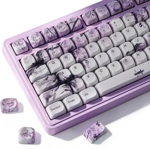 Tsungup MOA PBT Keycaps - Custom Japanese Purple Wisteria Key caps Keyboard Tsungup MOA PBT Keycaps - Custom Japanese Purple Wisteria Key caps Keyboard