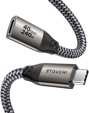 Stouchi 40Gbps USB4 Extension Cable for Thunderbolt 4, 240W, 5FT 2Pack Stouchi 40Gbps USB4 Extension Cable for Thunderbolt 4, 240W, 5FT 2Pack