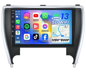 Car Radio for Toyota Camry 2015 2016 2017: Upgrade 5GWiFi 10 Inch 1280 * 800 HD Touch Screen Carplay Andriod Auto Bluetooth GPS Navigation FM/EQ with Backup Camera Car Radio for Toyota Camry 2015 2016 2017: Upgrade 5GWiFi 10 Inch 1280 * 800 HD Touch Screen Carplay Andriod Auto Bluetooth GPS Navigation FM/EQ with Backup Camera
