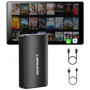 3 in 1 Wireless CarPlay Adapter Supports YouTube TikTok Hulu and More, Magic Box 3.0 Dongle with USB Drive Plug and Play, Android Auto Wireless Adapter Easy to Set up for OEM Wired CarPl 3 in 1 Wireless CarPlay Adapter Supports YouTube TikTok Hulu and More, Magic Box 3.0 Dongle with USB Drive Plug and Play, Android Auto Wireless Adapter Easy to Set up for OEM Wired CarPl