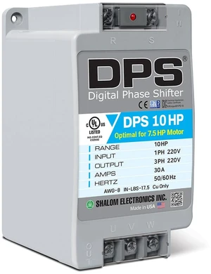 American DPS Digital Phase Converter 10HP, Single to 3 Phase, 30A 200-240V American DPS Digital Phase Converter 10HP, Single to 3 Phase, 30A 200-240V