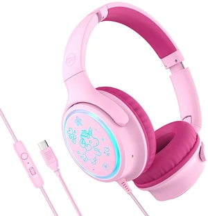 MEE audio KidJamz KJ65U Over-Ear USB-C Kids Headphones with Mic (Pink) MEE audio KidJamz KJ65U Over-Ear USB-C Kids Headphones with Mic (Pink)