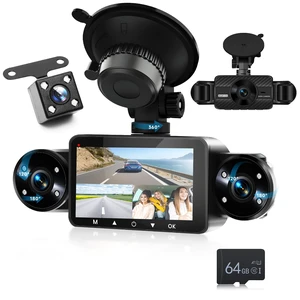 Orderich 360 Dash Cam Front and Rear Inside Left Right, 4 Channel FHD 1080P Dash Cam for Cars, 3" Dashcams with 64G TF Card 8 IR Night Vision, Loop Recording, G-Sensor, 24H Parking Mode Monitor Orderich 360 Dash Cam Front and Rear Inside Left Right, 4 Channel FHD 1080P Dash Cam for Cars, 3" Dashcams with 64G TF Card 8 IR Night Vision, Loop Recording, G-Sensor, 24H Parking Mode Monitor