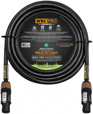 30 Foot - WBC-PRO-SPEAKER-12 AWG (2 Core Config.) High-Purity OFC (99.99%) Pro-Grade High-Definition Loudspeaker/DJ/PA Speaker Cable with Neutrik NL2FXX-W-S 2-Pole Silver SpeakON Connectors 30 Foot - WBC-PRO-SPEAKER-12 AWG (2 Core Config.) High-Purity OFC (99.99%) Pro-Grade High-Definition Loudspeaker/DJ/PA Speaker Cable with Neutrik NL2FXX-W-S 2-Pole Silver SpeakON Connectors