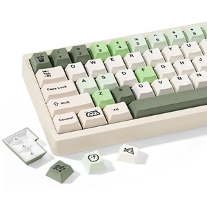 TICKTYYPE Matcha PBT Custom Cute Green and White Keycaps TICKTYYPE Matcha PBT Custom Cute Green and White Keycaps