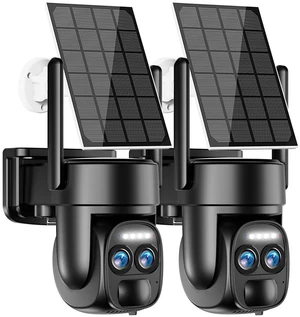 4K Dual Lens Security Camera Wireless Outdoor, 2Pack Solar Security Camera 4K Dual Lens Security Camera Wireless Outdoor, 2Pack Solar Security Camera