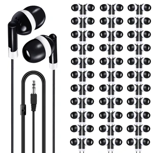 Wensdo Bulk Earbuds 200 Pack for Classroom School Kids, Wired in-Ear Headphones with 3.5mm Jack, Black Dot Disposable Class Set Earphones for Students, Individually Bagged (HY01,200 Black) Wensdo Bulk Earbuds 200 Pack for Classroom School Kids, Wired in-Ear Headphones with 3.5mm Jack, Black Dot Disposable Class Set Earphones for Students, Individually Bagged (HY01,200 Black)