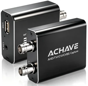 ACHAVE 4-in-1 BNC Video Capture Card with Loopout, AHD/TVI/CVI/CVBS to USB 2.0 Capture Adapter, 1080P Signal Grabber with Audio Input for CCTV Camera, DVR, Game Console, Camcorder, PC/Laptop Recording ACHAVE 4-in-1 BNC Video Capture Card with Loopout, AHD/TVI/CVI/CVBS to USB 2.0 Capture Adapter, 1080P Signal Grabber with Audio Input for CCTV Camera, DVR, Game Console, Camcorder, PC/Laptop Recording