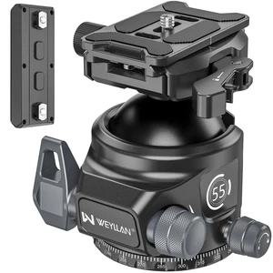 Low Profile Tripod Ball Head w Lever Release 55mm Camera Ball Head Mount Low Profile Tripod Ball Head w Lever Release 55mm Camera Ball Head Mount