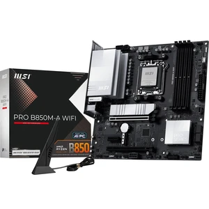 MSI PRO B850M-A WiFi Motherboard, mATX - Supports AMD Ryzen 9000/8000 / 7000 Processors, AM5 - DDR5 Memory Boost (8200+ MT/s OC), PCIe 5.0 x16 & 4.0 x4, M.2 Gen5, Wi-Fi 7, 5G LAN MSI PRO B850M-A WiFi Motherboard, mATX - Supports AMD Ryzen 9000/8000 / 7000 Processors, AM5 - DDR5 Memory Boost (8200+ MT/s OC), PCIe 5.0 x16 & 4.0 x4, M.2 Gen5, Wi-Fi 7, 5G LAN