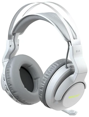 ROCCAT Elo 7.1 Air PC Wireless Gaming Headset, Surround Sound Headphones with Detachable Noise Cancelling Microphone, 50mm Drivers, 24 Hr Battery Life, RGB Lighting, White ROCCAT Elo 7.1 Air PC Wireless Gaming Headset, Surround Sound Headphones with Detachable Noise Cancelling Microphone, 50mm Drivers, 24 Hr Battery Life, RGB Lighting, White