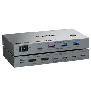 2 Port USB-C KVM Switch 2 Monitors 2 Laptops Dual Monitor KVM USB-C Docking 2 Port USB-C KVM Switch 2 Monitors 2 Laptops Dual Monitor KVM USB-C Docking