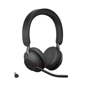 Jabra Evolve2 65 Bluetooth Wireless Headset with Mic for Calls and Music, Dual-Ear Headphones with USB-C Adapter, Up to 37 Hours Battery, Noise-Cancelling, Works with Online Meeting Apps, Black Jabra Evolve2 65 Bluetooth Wireless Headset with Mic for Calls and Music, Dual-Ear Headphones with USB-C Adapter, Up to 37 Hours Battery, Noise-Cancelling, Works with Online Meeting Apps, Black